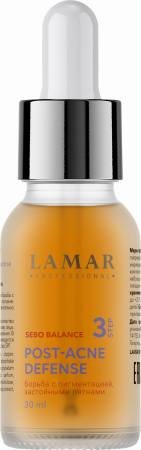 Сыворотка для лица против несовершенств кожи с ниацинамидом и койевой кислотой Lamar Professional POST-ACNE DEFENSE, 30 мл